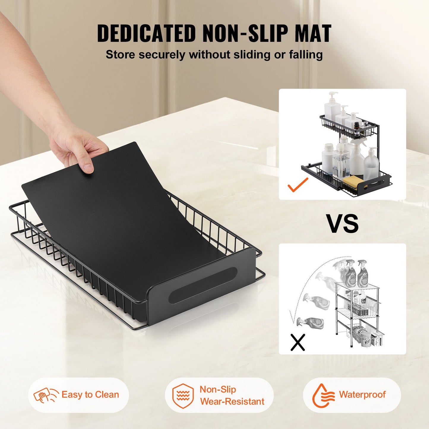 2-Tier Pull-Out Cabinet Organizer